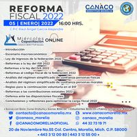 PROMO CURSO REFORMAS FISCALES 2022 CANACO